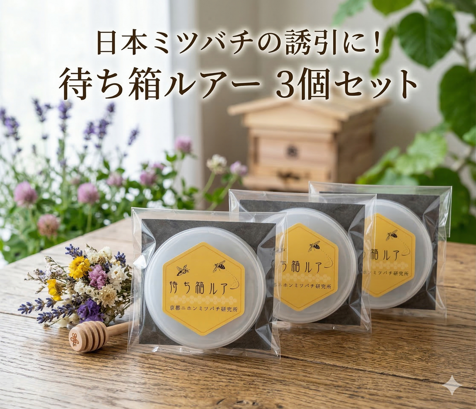 待ち箱ルアー3個セット 待ち箱ルアー正規品 【3個セット】～ニホンミツバチ分蜂群誘引用